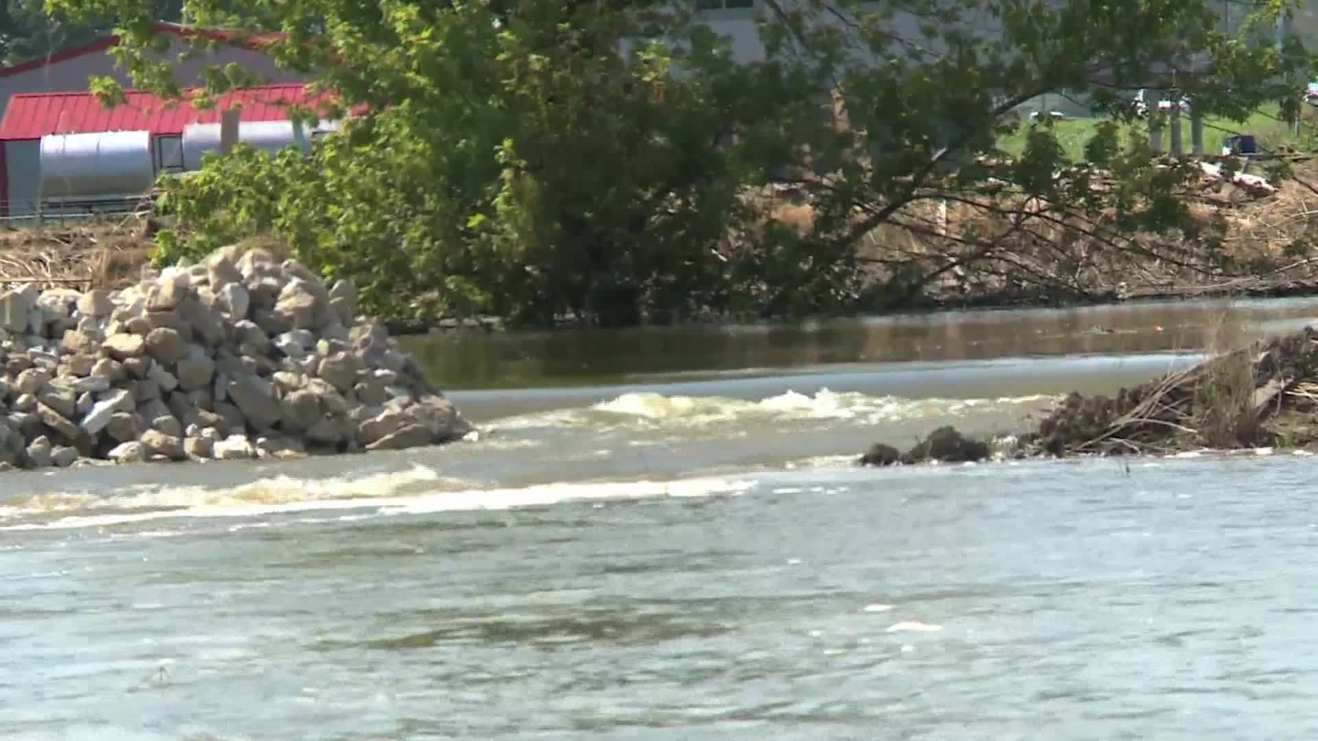 Water rushes down the Missouri River. If it rushes too quickly, it could knock out levees, said Eileen Williamson of the US Army Corps of Engineers.