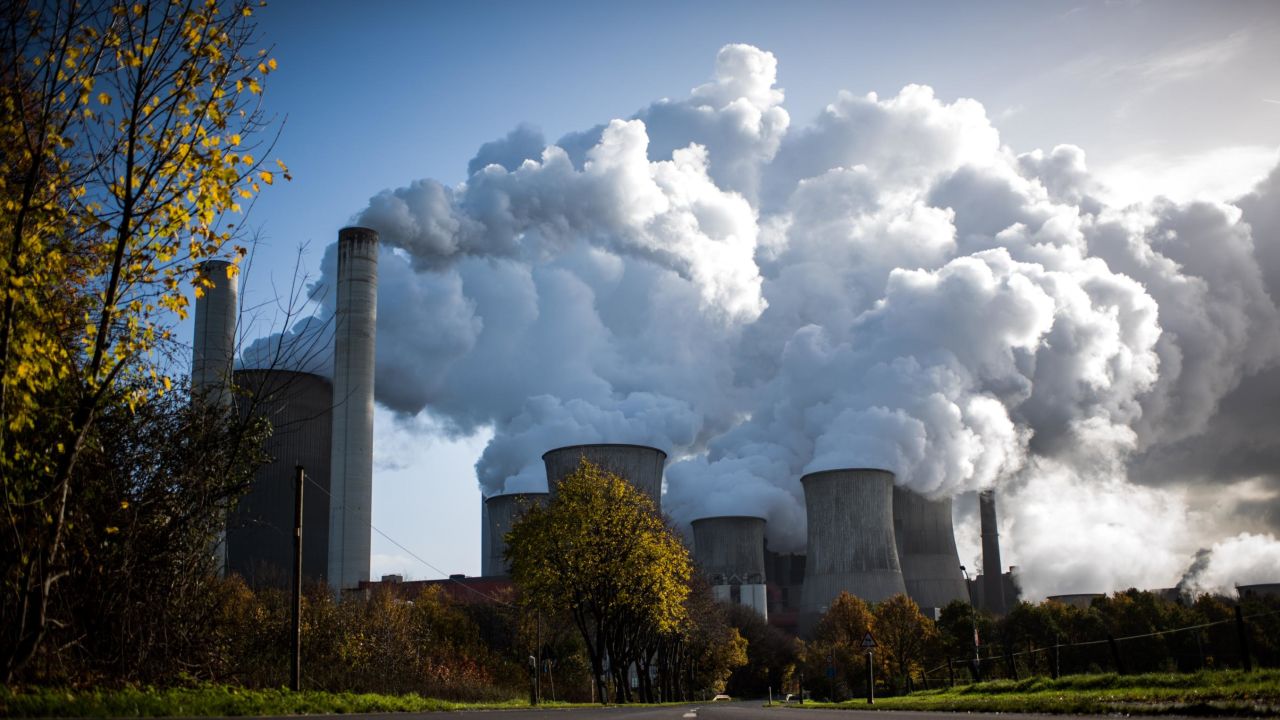Steam rises from a coal-fired power plant in Germany.