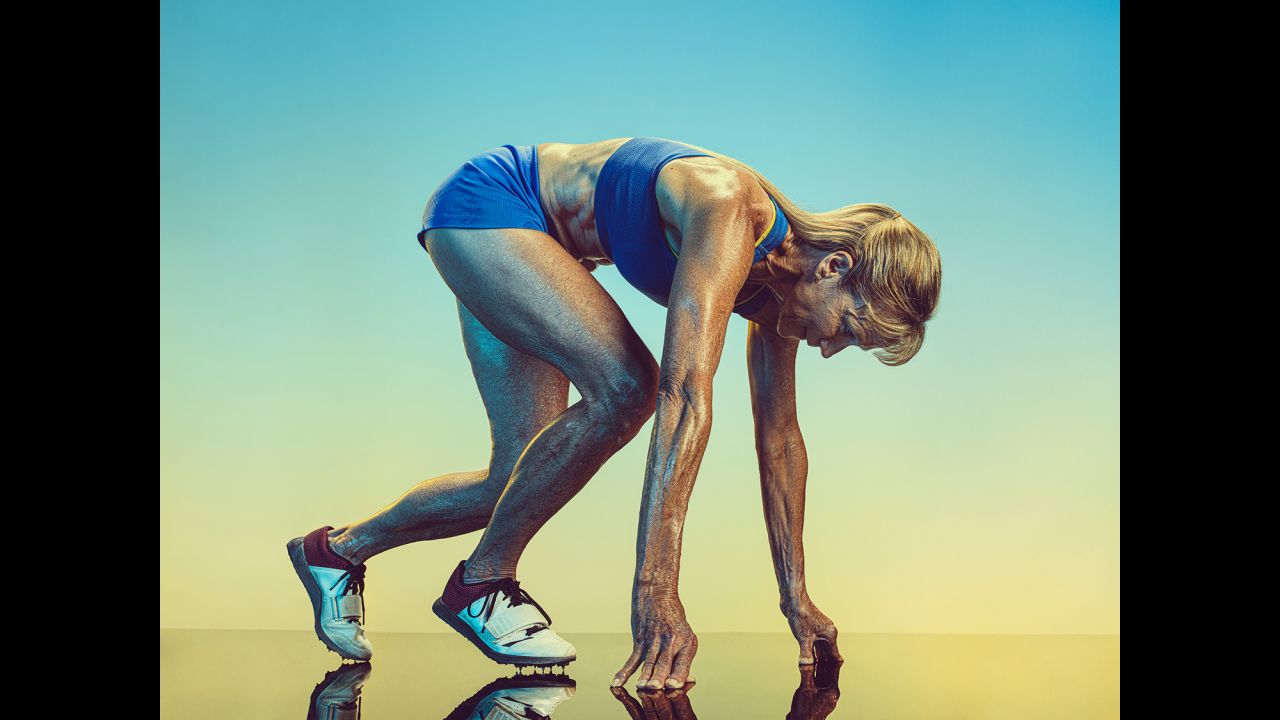 Kay Glynn, 66, holds numerous gold medals and records in track and field events. She held the Iowa state record in long jump before taking 30 years off from competition to raise her family. At 48 years old, she started competing again and has continued to set world and national records.