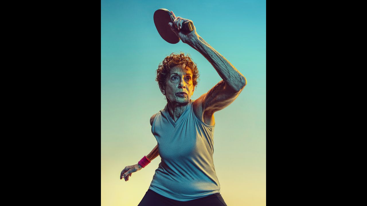 Carol Klenfner, 74, took up table tennis after her husband died and she lost her job in 2009. She found a community and sense of purpose through the sport and competed in her second National Senior Games this year. She had a star-studded PR career, representing the Rolling Stones, Elton John and The Who. 