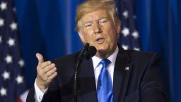 OSAKA, JAPAN - JUNE 29: U.S. President Donald Trump speaks during a press conference after the G-20 Summit on June 29, 2019 in Osaka, Japan. Trump and Chinese President Xi Jinping agreed to resume trade negotiations on Saturday during their meeting in Osaka at the annual Group of 20 summit, in an attempt to resolve a trade deal between the world's two largest economies. According to reports, both leaders agreed that the U.S. would not impose new tariffs during their discussion as world leaders met in Osaka during the two-day G20 summit to discuss economic, environmental and geopolitical issues. (Photo by Tomohiro Ohsumi/Getty Images)