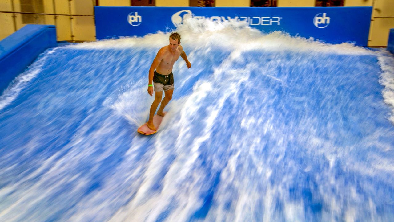 No need to hit the beach to catch a sick wave, especially when you can say you did in the middle of the desert. 