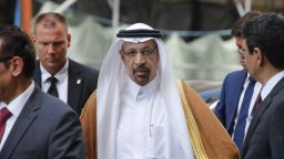 Khalid Al-Falih, Saudi Arabia's energy and industry minister, arrives for the 15th Joint Ministerial Monitoring Committee (JMMC) meeting in Vienna, Austria, on Monday, July 1, 2019. The OPEC+ alliance is poised to extend production cuts into 2020 as the world's leading oil exporters fret about a weakening outlook for global demand growth and the relentless rise in output from America's shale fields. Photographer: Stefan Wermuth/Bloomberg via Getty Images