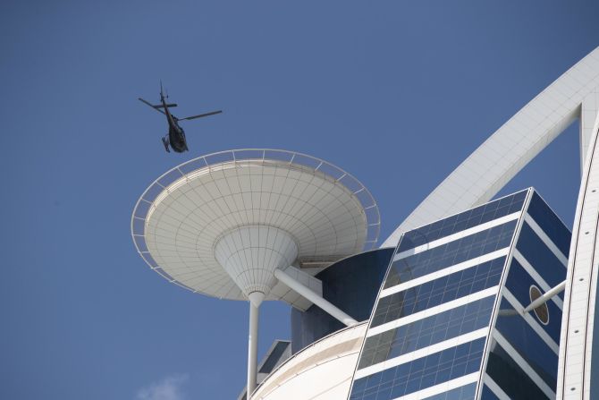 The Burj al Arab received the first ever helipad license from the UAE's General Civil Aviation Authority.