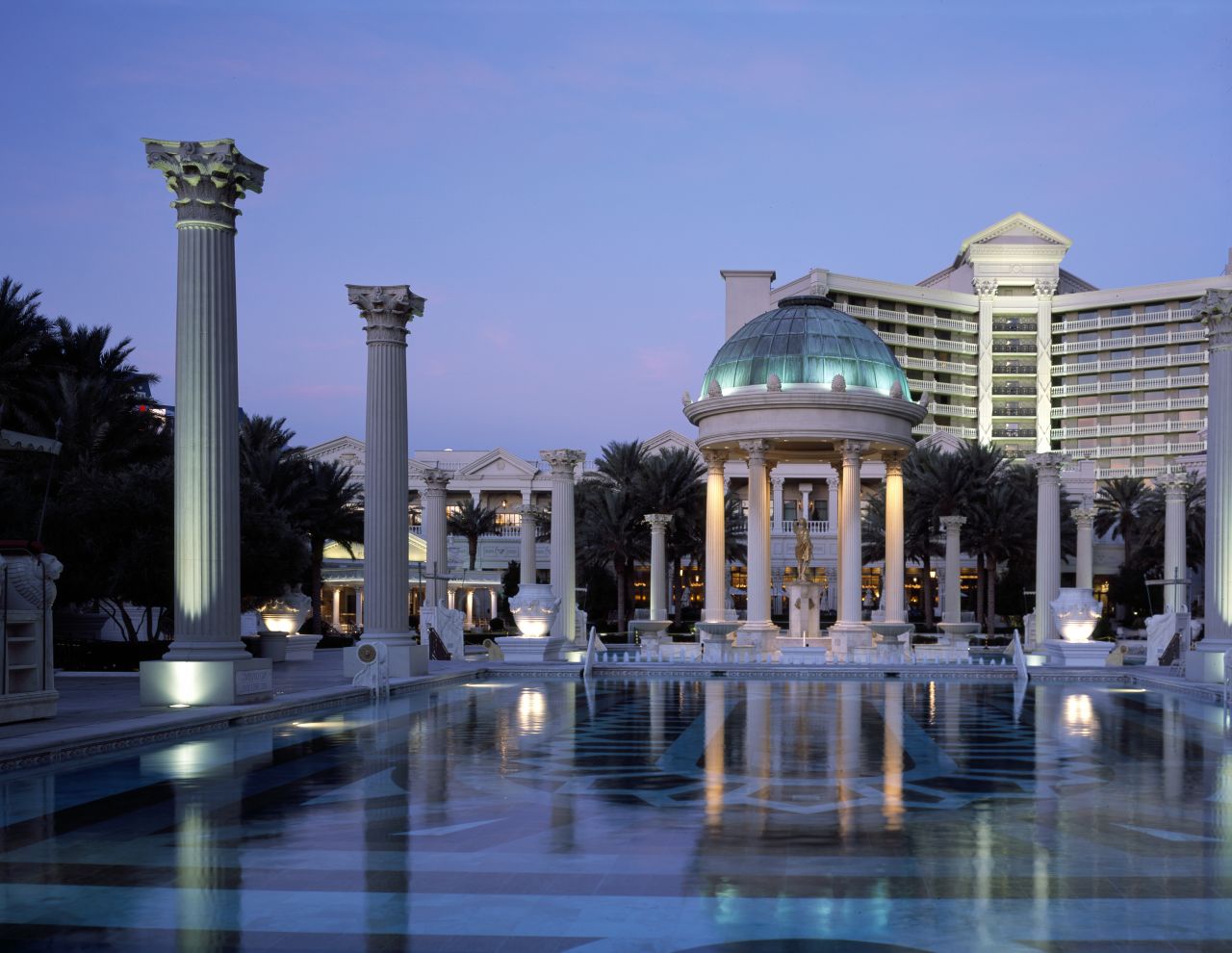 <strong>Caesars Palace: </strong>The famous hotel has been the backdrop for popular Vegas movies including "The Hangover" and "Rain Man." Take one look at the pool, and you'll see why.