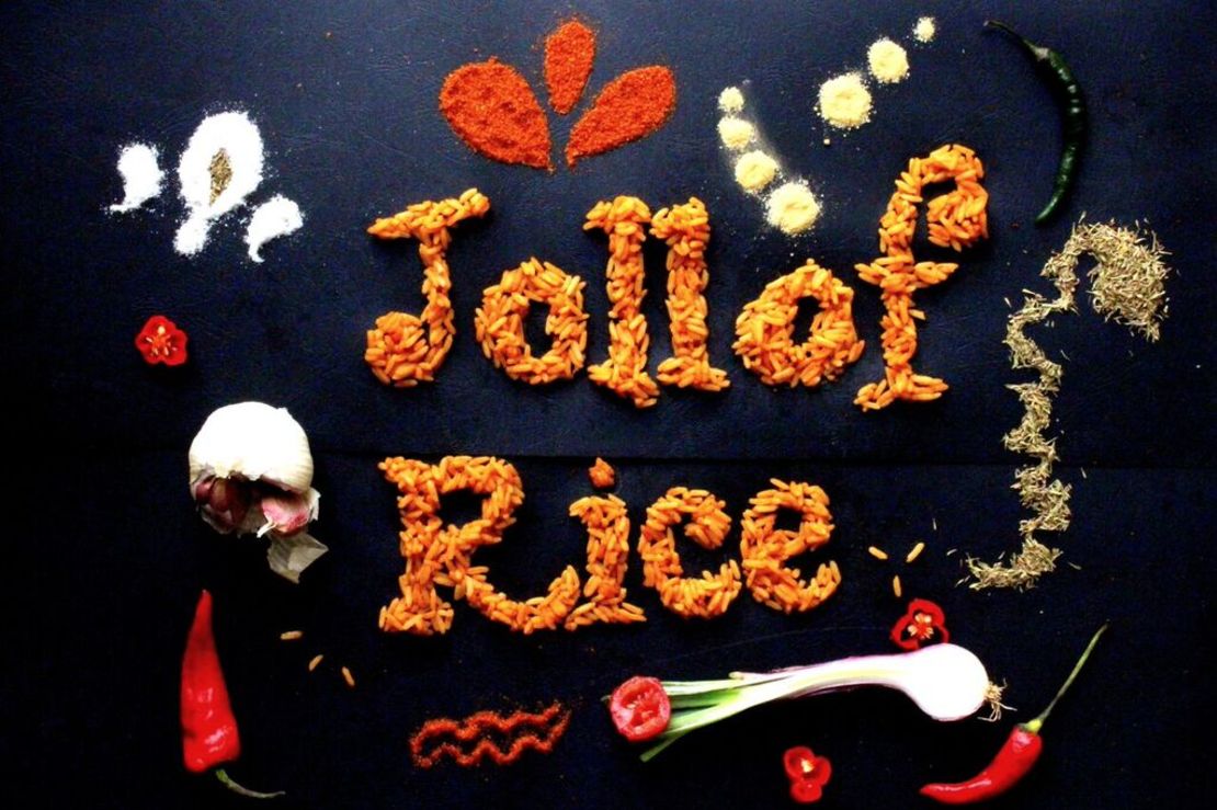 Inspired by West African jollof rice, Adam uses her favorite spices to show color.