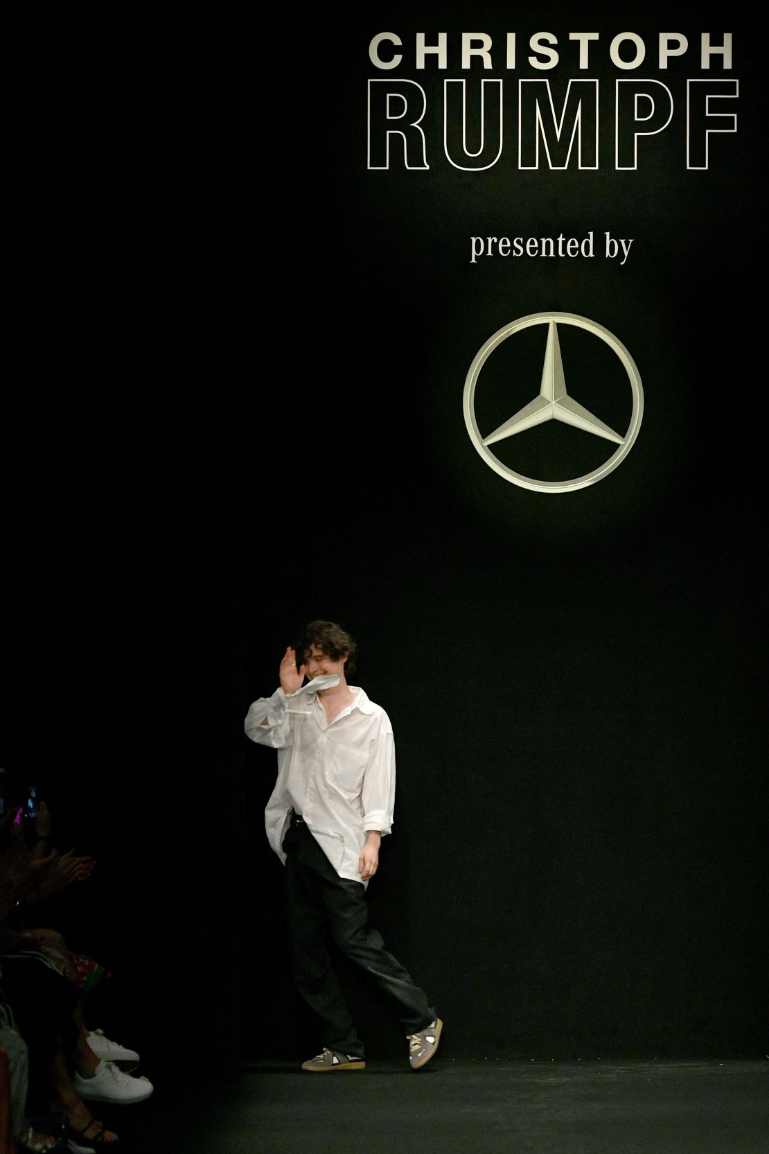 Christoph Rumpf at the end of his Berlin show.