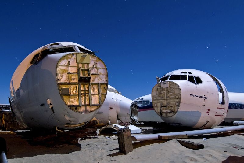 Exploring California s surreal airplane graveyards by night CNN