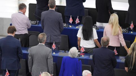 Brexit Party leader Nigel Farage had earlier promised his MEPs would be "cheerfully defiant."
