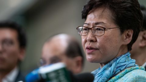 Carrie Lam, Hong Kong's chief executive, speaks during a news conference on July 2, 2019 in Hong Kong, China.