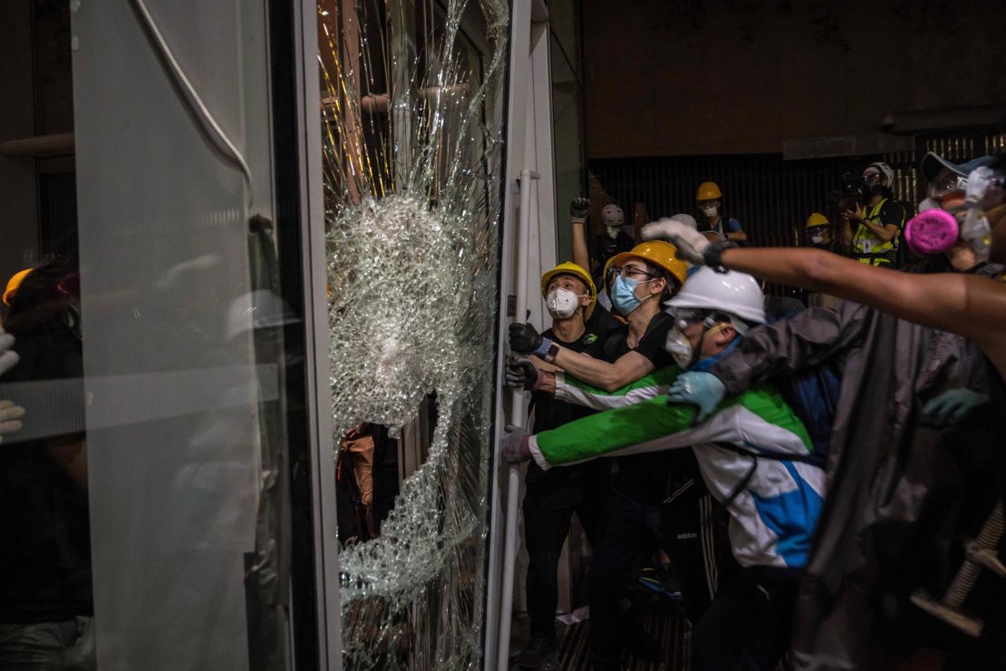 Protesters stormed and partially sacked Hong Kong's legislature.