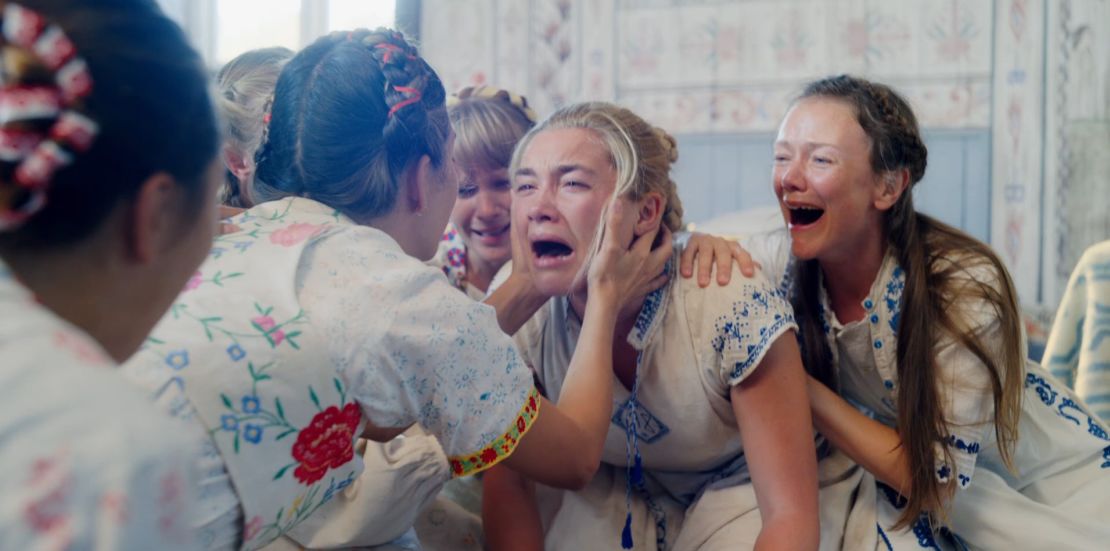 Florence Pugh as Dani, a grieving student who tags along on her bad boyfriend's summer adventure.