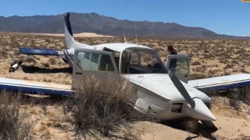 plane crash landing mojave desert
