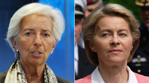 Christine Lagarde, managing director of the International Monetary Fund and  Ursula Von Der Leyen, Germany's Foreign Minister, have been lined up for top jobs in the European Union.