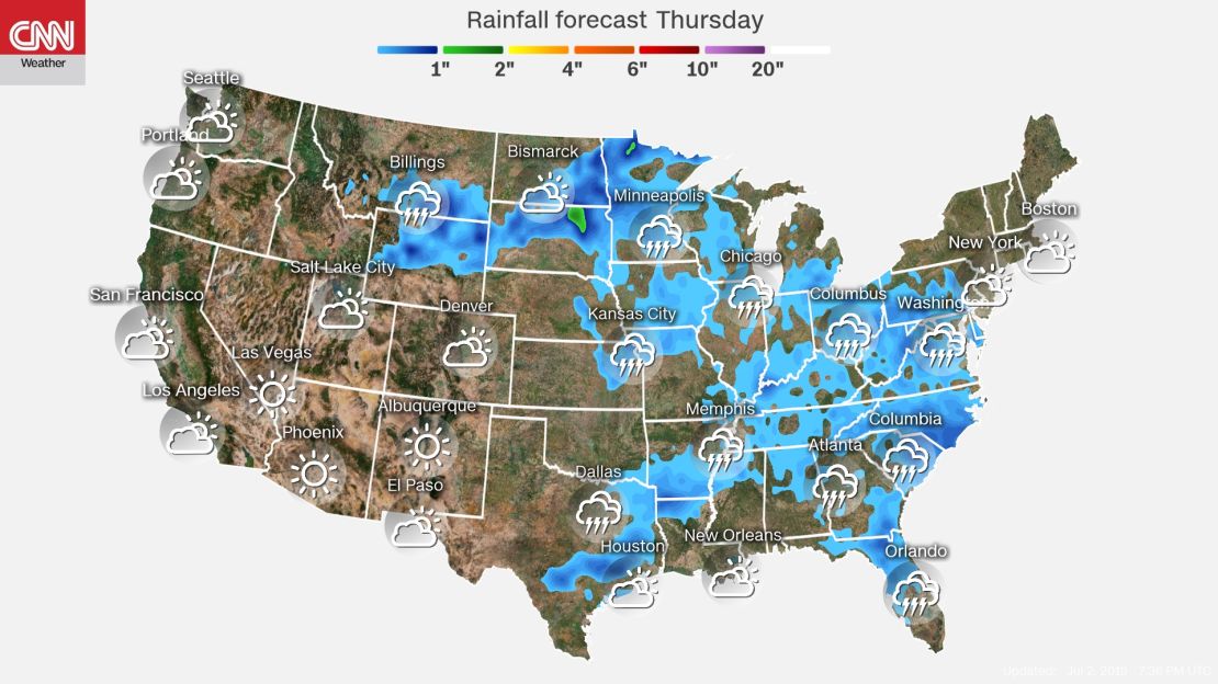 Fourth of July weather More than a third of the US will reach 90