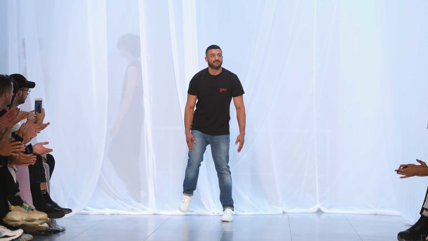 LONDON, ENGLAND - JUNE 09:  Designer Khalid Al Qasimi on the runway at the Qasimi show during London Fashion Week Men's June 2018 at 11 Floral Street on June 9, 2018 in London, England.  (Photo by Tristan Fewings/BFC/Getty Images)