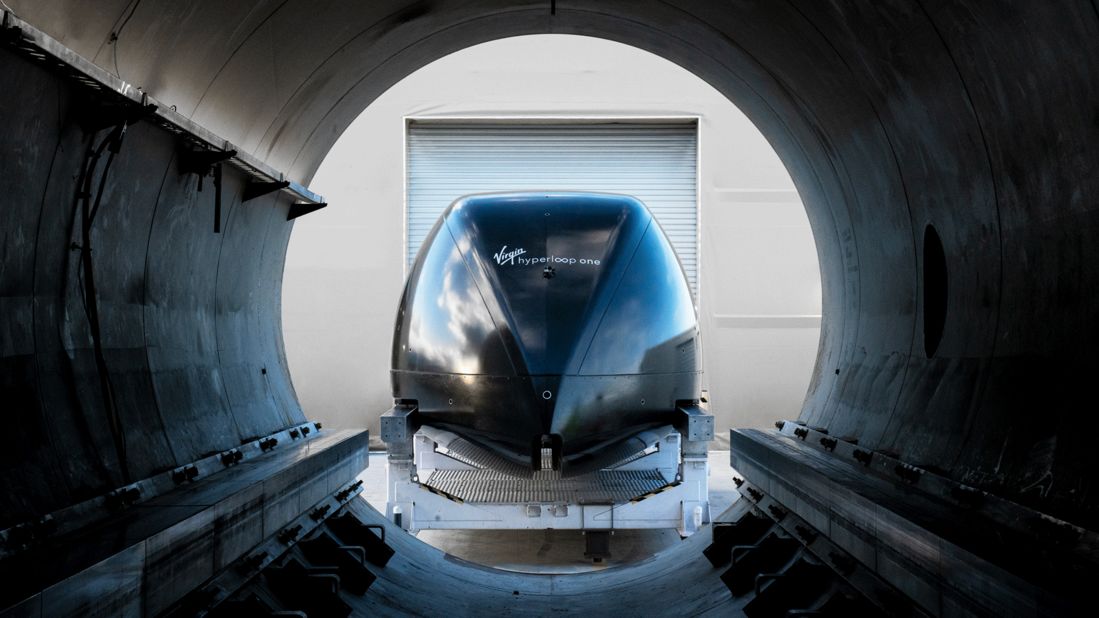 Hyperloop is like a bullet train, without tracks and rails. Floating pods are propelled through a low-pressure steel tube using magnetic levitation. Virgin is currently running Hyperloop tests in Nevada. 
