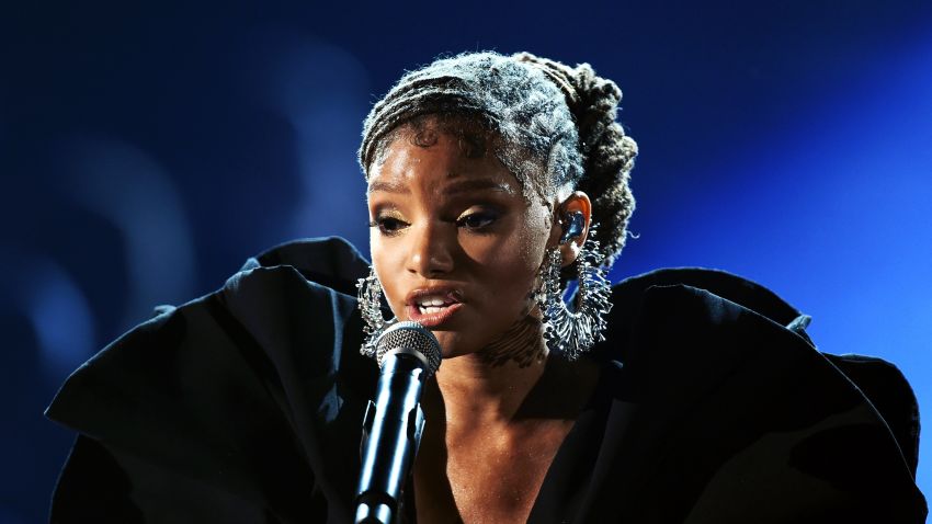 Halle Bailey of Chloe x Halle performs onstage during the 61st Annual GRAMMY Awards at Staples Center on February 10, 2019 in Los Angeles, California.  (Photo by Kevin Winter/Getty Images for The Recording Academy)