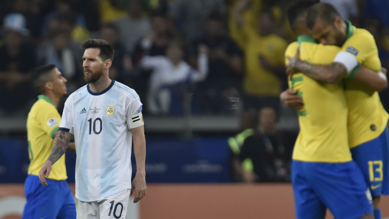 Brazil celebrate as Lionel Messi once again tastes disappointment.