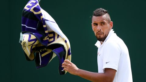 Nick Kyrgios will take on Rafael Nadal in the second round Thursday.