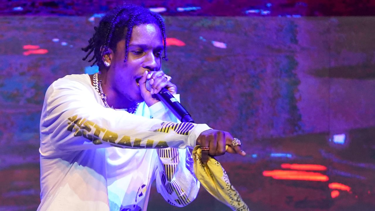A$AP Rocky performs at the MARQUEE Singapore grand opening celebration on April 13, 2019 in Singapore. 