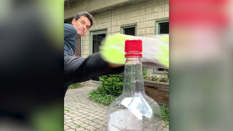 John Mayer attempts the viral bottle cap challenge