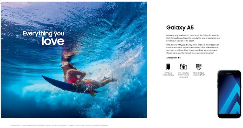 Samsung galaxy clearance a water resistant