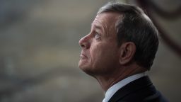 U.S. Supreme Court Chief Justice John G. Roberts, Jr. waits for the arrival of former U.S. President George H.W. Bush at the U.S Capitol Rotunda on December 03, 2018 in Washington, DC. (Jabin Botsford - Pool/Getty Images)