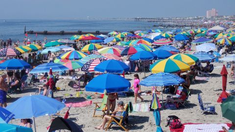 There's no panic on the sands in New Jersey on July 4.