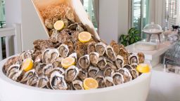 Oysters are piled high for the Traiteur brunch at the Park Hyatt Dubai.