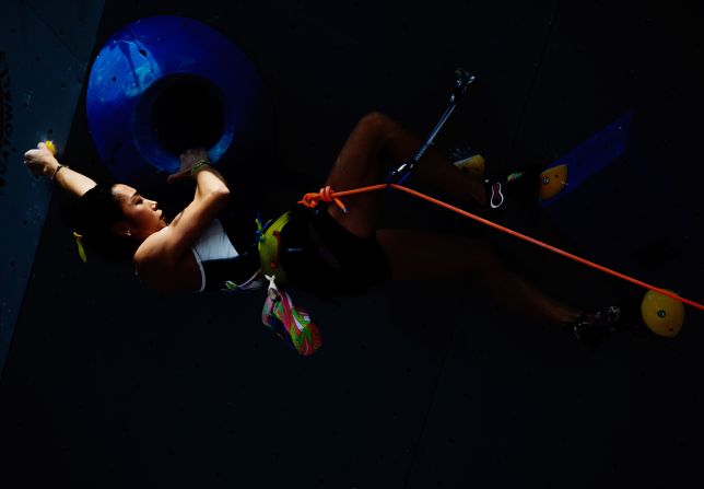 Kim Ja-in is a sports climbing superstar from South Korea and former world champion. Coming from a family of keen climbers and mountaineers, she says it was only natural that she would join them in the pursuit. (Pictured: Kim competing at The World Games in Wroclaw, Poland, July 2017.)
