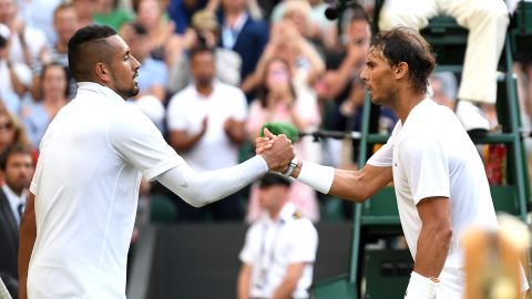 Nick Kyrgios (left) and Rafael Nadal played out a thriller.