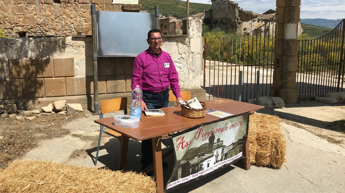 Giacinto Musso, on the right, is helping preserve the town.