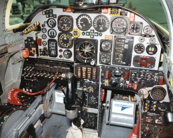 The X-29's cockpit.