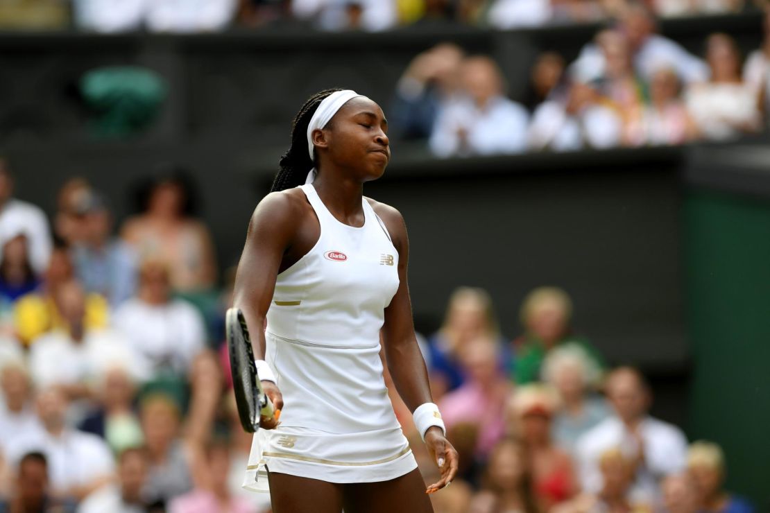 Gauff faced two match points in the second set. 