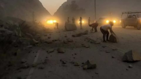 State Route 178 was closed in Kern County due to rock slide