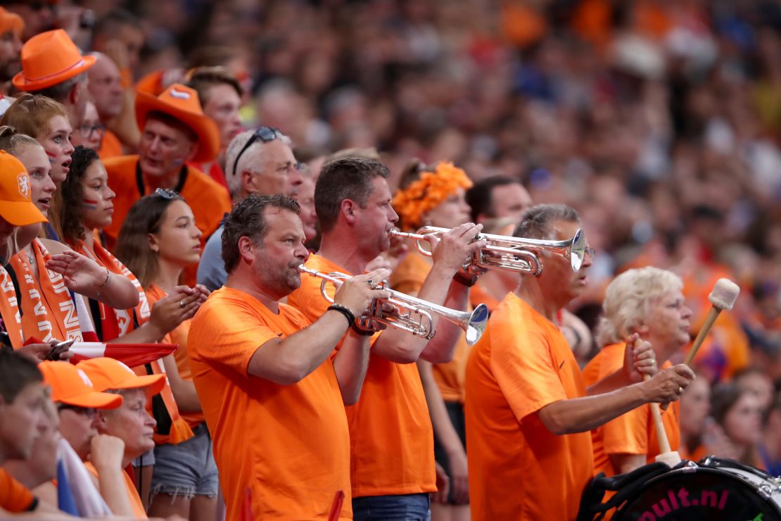 Netherlands fans have travelled to France in the thousands. 