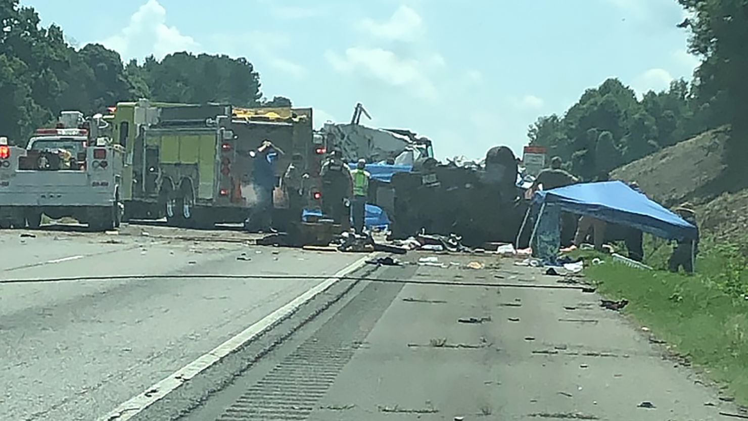 Seven people died in a crash on Interstate-85 in Georgia on Saturday.