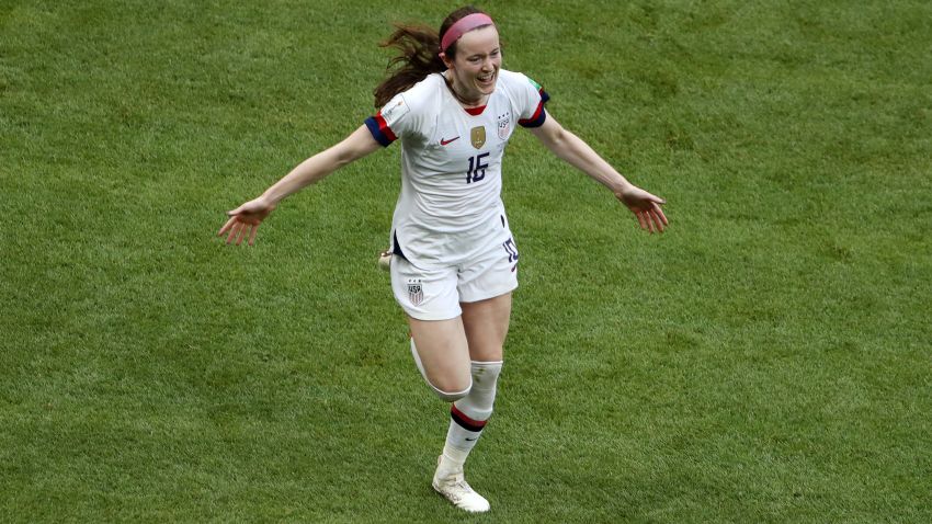 LYON, FRANCE - JULY 07:  Rose Lavelle of the USA celebrates after scoring her team's second goal during the 2019 FIFA Women's World Cup France Final match between The United States of America and The Netherlands at Stade de Lyon on July 07, 2019 in Lyon, France. (Photo by Robert Cianflone/Getty Images)