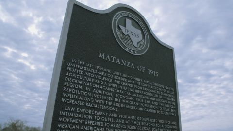 A Texas Historical Commission plaque recalls The Massacre period.