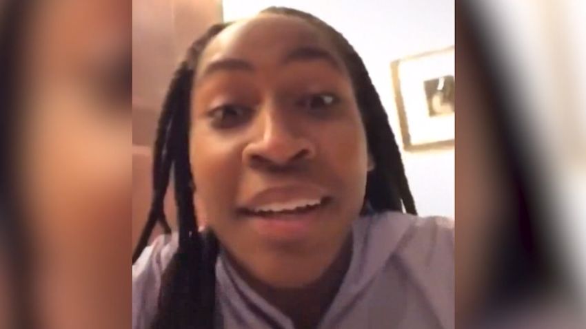 coco gauff instagram live reaction