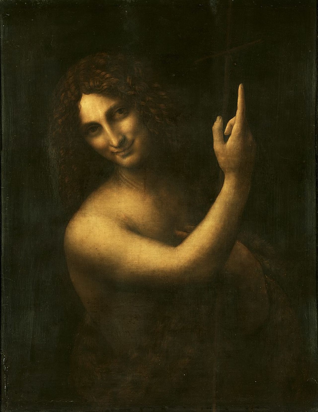 "Saint John the Baptist" (1513-1515) by Leonardo da Vinci.