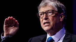 LONDON, ENGLAND - APRIL 18: American businessman and philanthropist Bill Gates makes a speech at the Malaria Summit at 8 Northumberland Avenue on April 18, 2018 in London, England. The Malaria Summit is being held today to urge Commonwealth leaders to commit to halve cases of malaria across the Commonwealth within the next five years with a target to 650,000 lives. (Photo by Jack Taylor/Getty Images)