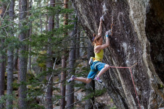 Kim has excelled in lead climbing, the sport climbing format that requires athletes climb as high as possible on a 15-meter plus wall in six minutes using safety ropes, without reclimbs.