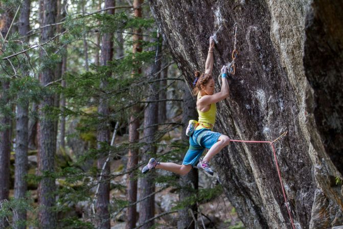 Kim has excelled in lead climbing, the sport climbing format that  requires athletes climb as high as possible on a 15-meter plus wall in six minutes using safety ropes, without reclimbs. 