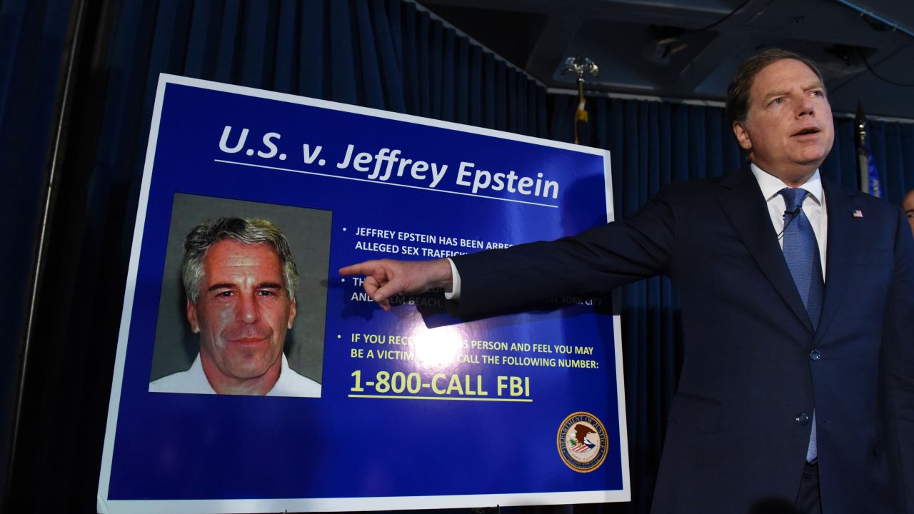 NEW YORK, NY - JULY 08: US Attorney for the Southern District of New York Geoffrey Berman announces charges against Jeffery Epstein on July 8, 2019 in New York City. Epstein will be charged with one count of sex trafficking of minors and one count of conspiracy to engage in sex trafficking of minors. (Photo by Stephanie Keith/Getty Images)