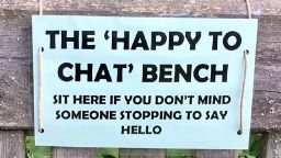 The Avon and Somerset Police department set up "chat benches" in two local parks in southwest England to help spark conversation and tackle elderly isolation. 