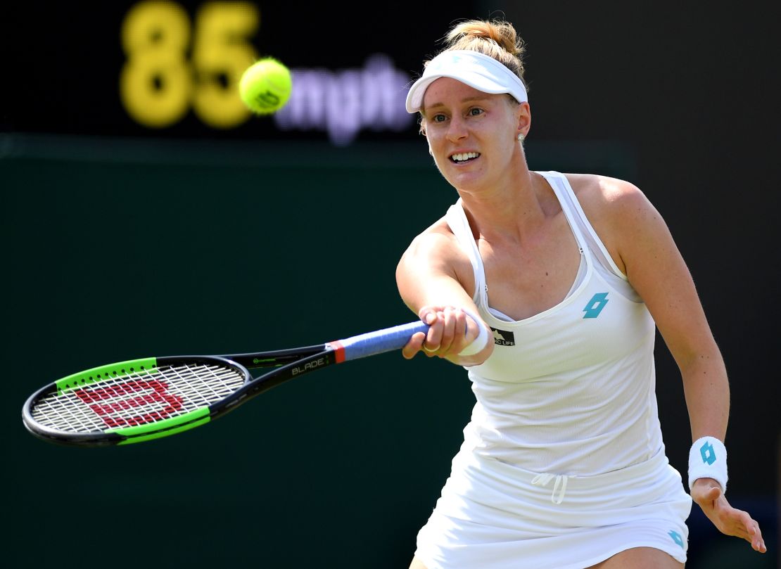Alison Riske of the United States beat world No.1 Ash Barty in the fourth round at Wimbledon. 