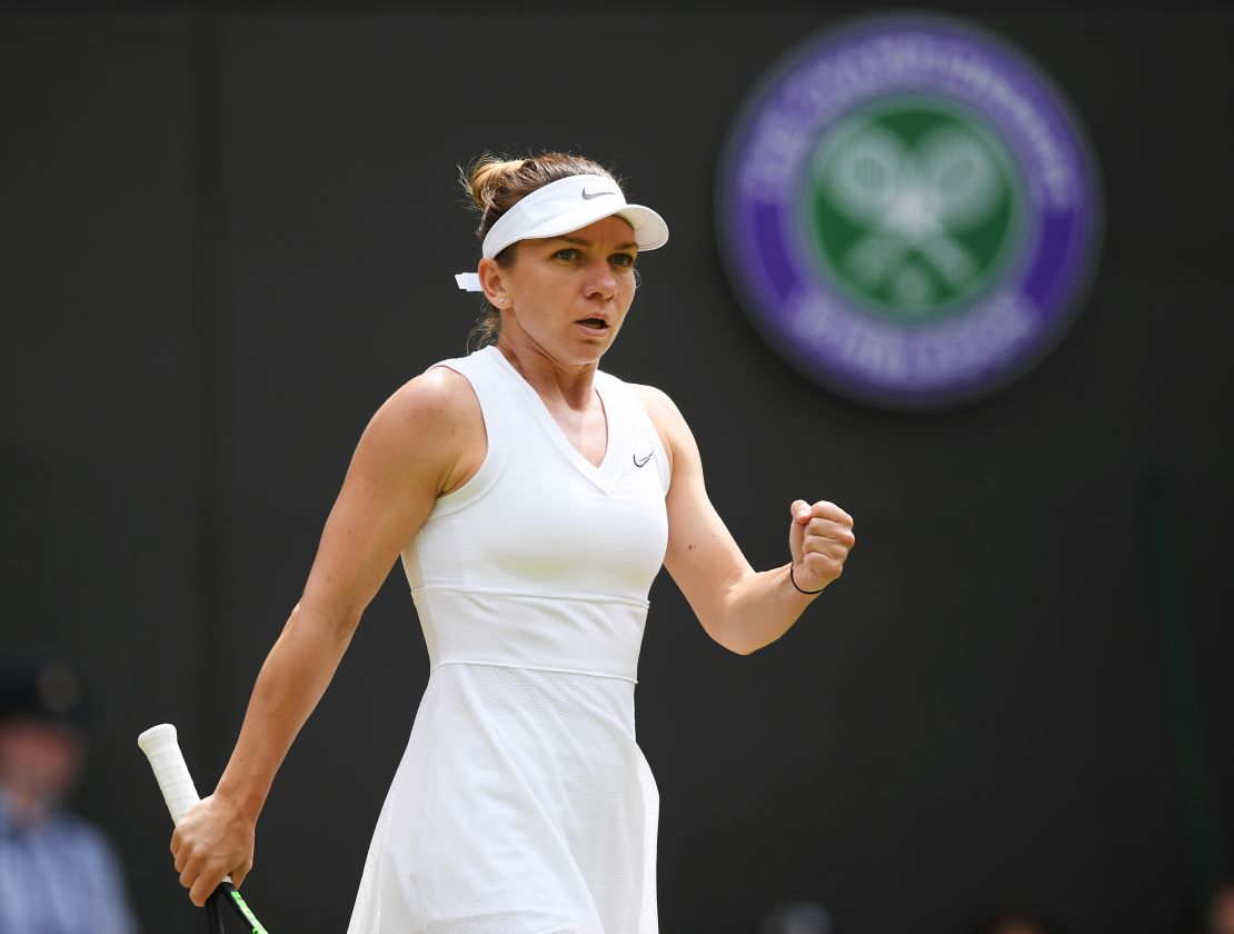 Simona Halep surged to victory to progress into the quarterfinals. 