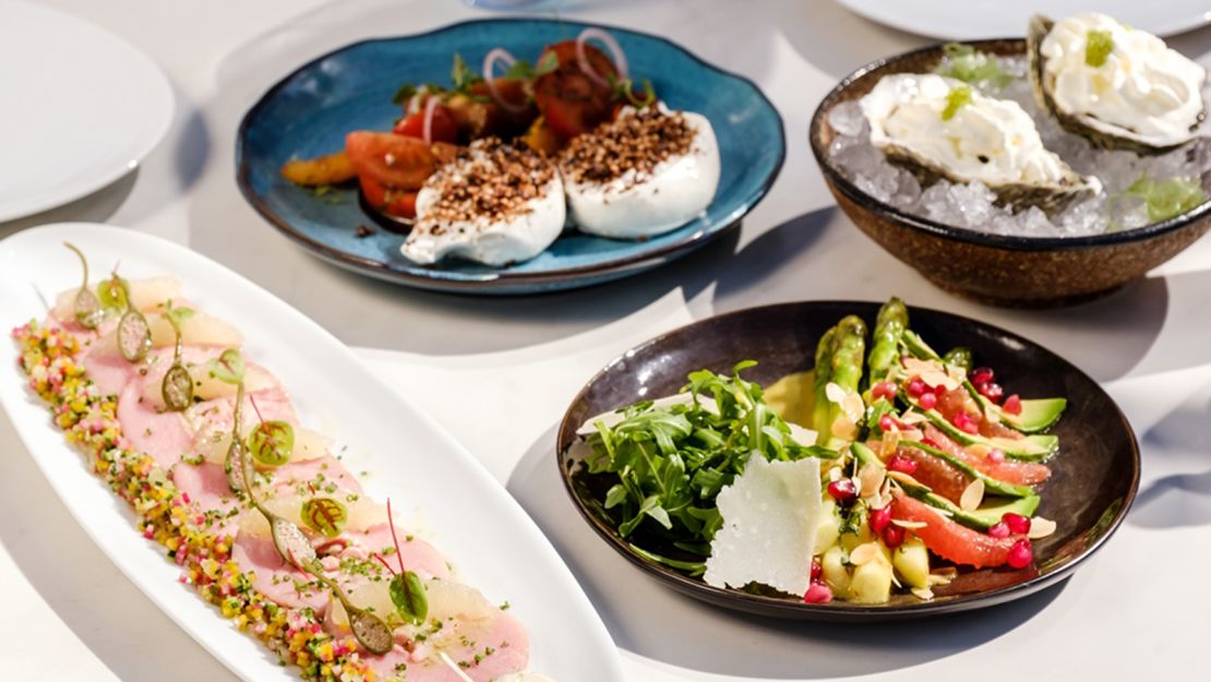 The Cote D'Azur-inspired menu also comes with Insta-ready views of Dubai. 
